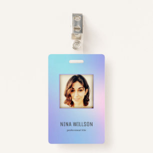 Tarjeta De Identificación Holograma de identificación de empresa de fotograf