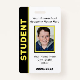 Tarjeta De Identificación Homeschool Student ID Badge