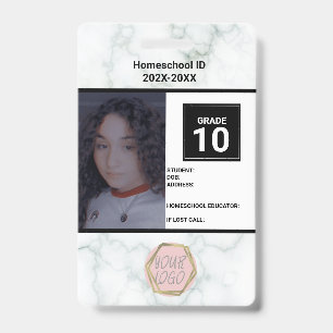 Tarjeta De Identificación Homeschooling Unschooling Privado Insignia de iden