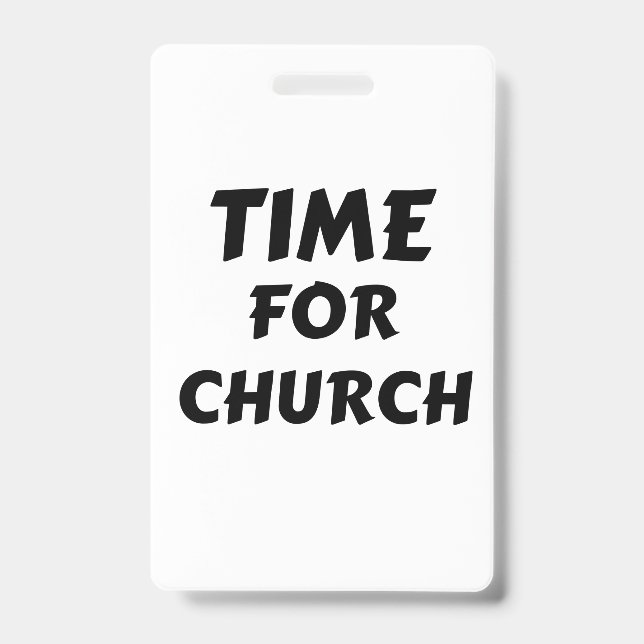 TARJETA DE IDENTIFICACIÓN HORA DE IR A LA IGLESIA (Parte frontal)
