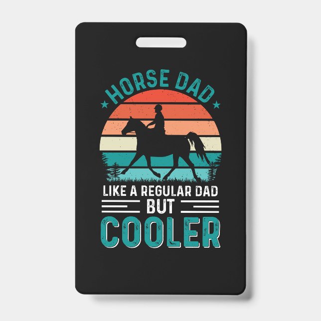 Tarjeta De Identificación Horse Dad (Parte frontal)