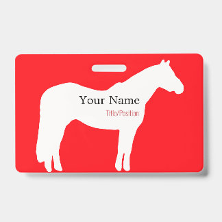 Tarjeta De Identificación Horse Event Name Badge