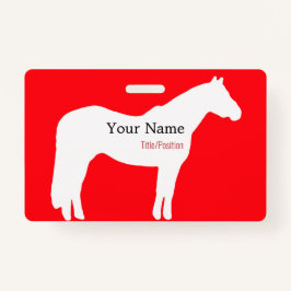 Tarjeta De Identificación Horse Event Name Badge