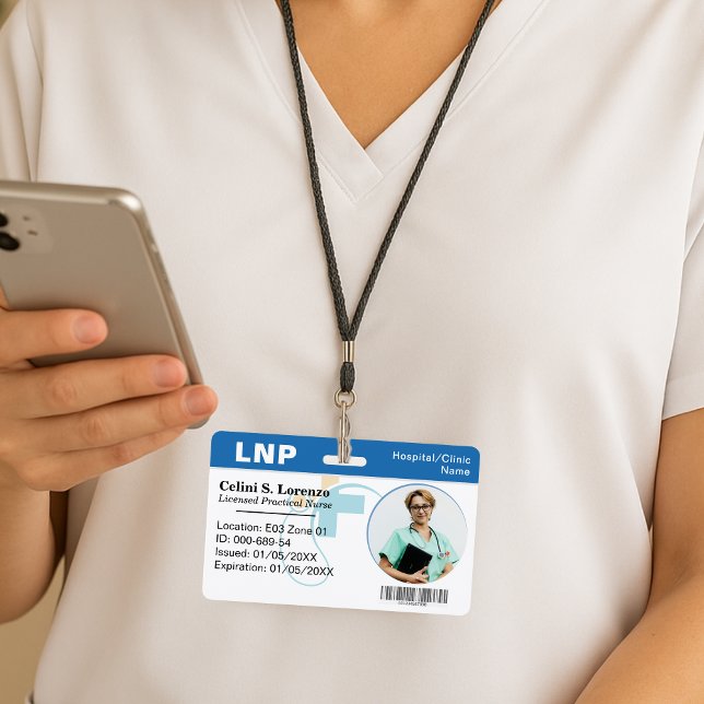 Tarjeta De Identificación Hospital Medical Employee Photo ID Badge – Medical (Hospital Medical Employee Photo ID Badge – Medical Blue)