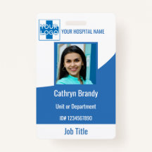 hospital o empleado clínico personalizado azul