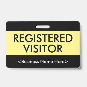 Tarjeta De Identificación Humble distintivo de "VISITANTE REGISTRADO"