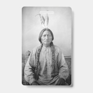 Tarjeta De Identificación Icono Americano Nativo: Líder Lakota Sitting Bull