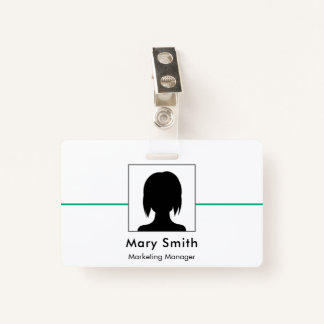 Tarjeta De Identificación ID Badge Card Business Employee Staff Logo & Photo