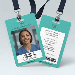 Tarjeta De Identificación ID de cirugía médica profesional de los empleados