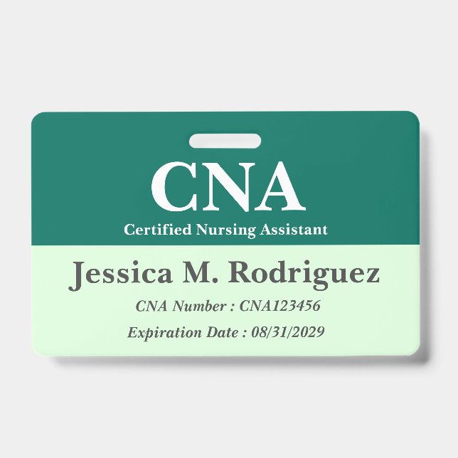 Tarjeta De Identificación ID. DE CNA profesional O NOMBRE (Front)