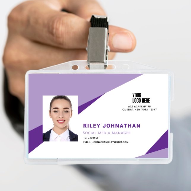 Tarjeta De Identificación Id. de código de barras de empleado profesional mo (Subido por el creador)