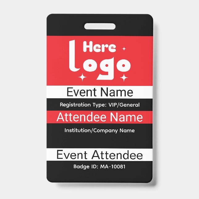 Tarjeta De Identificación ID de conferencia personalizado (Parte frontal)