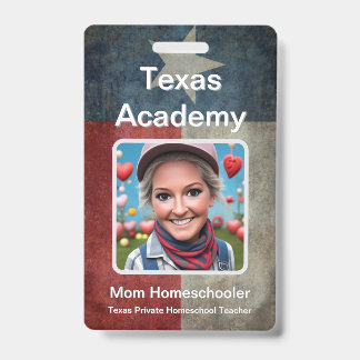 Tarjeta De Identificación ID de educación en casa en Texas