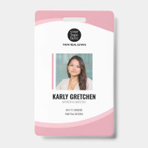 ID de empleado corporativo moderno personalizado r