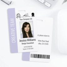 Id. de empleado corporativo personalizado Pastel L