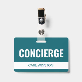 Tarjeta De Identificación ID de empleado de conserje de hotel personalizado