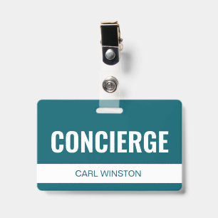 Tarjeta De Identificación ID de empleado de conserje de hotel personalizado