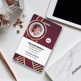 Tarjeta De Identificación Id de empleado de empresa abstracta moderna | Burd