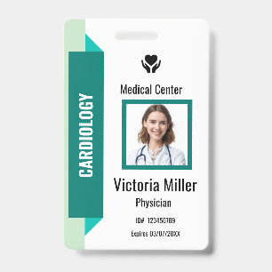 Tarjeta De Identificación ID de empleado de hospital personalizado con logot