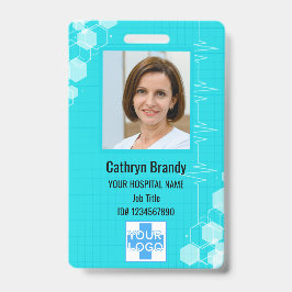 Tarjeta De Identificación ID de empleado de hospital personalizado, foto y n