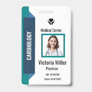 Tarjeta De Identificación ID de empleado de hospital personalizado Logotipo