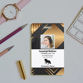 Tarjeta De Identificación Id de empleado de la empresa abstracta moderna | O