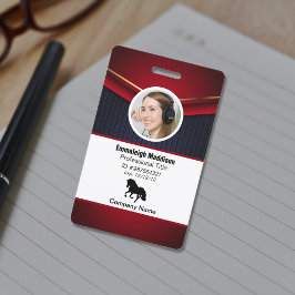 Tarjeta De Identificación Id de empleado de la empresa abstracta moderna | R
