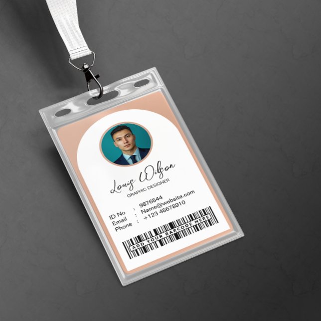 Tarjeta De Identificación Id. de empleado de personalizable (Subido por el creador)