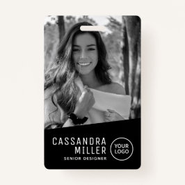 Tarjeta De Identificación Id. de empleado de Personalizado fotográfico monoc