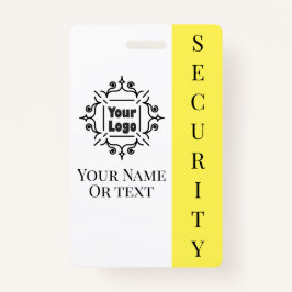 Tarjeta De Identificación Id. de empleado de Security Guard con logotipo de 