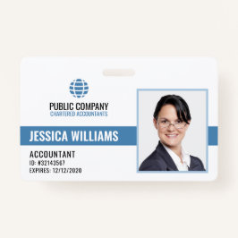 Tarjeta De Identificación ID de empleado del personal profesional moderno