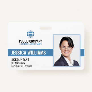 Tarjeta De Identificación ID de empleado del personal profesional moderno