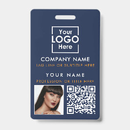 Tarjeta De Identificación Id. de empleado Foto Personalizado de código QR Im