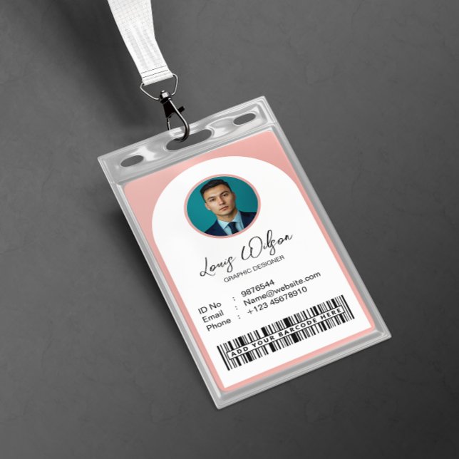 Tarjeta De Identificación ID de empleado personalizable (Subido por el creador)