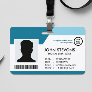 Tarjeta De Identificación Id. de empleado profesional con marca de diseño pe