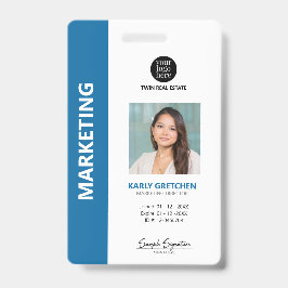 Tarjeta De Identificación ID de empleado profesional moderno personalizado A