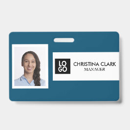 Tarjeta De Identificación ID de empresa con foto y logotipo personalizados N