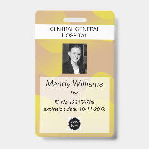 Tarjeta De Identificación Id. de empresa Logo de foto de empleado nombre de