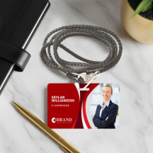 ID de empresa y logotipo Colorido diseño rojo flui