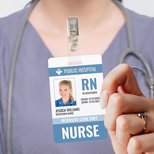 Tarjeta De Identificación ID de enfermería del hospital del personal médico (Subido por el creador)