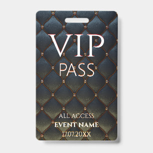 Tarjeta De Identificación Id. de evento de vip fresco de All Access Pass