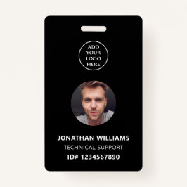 Tarjeta De Identificación ID de foto Código QR Compañía Logotipo Nombre de t