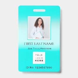 Tarjeta De Identificación ID de Foto con Código de Barras Número Enfermera d