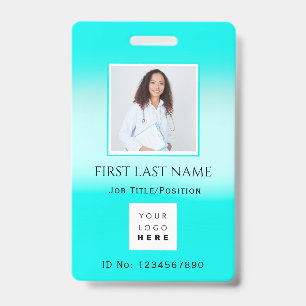 Tarjeta De Identificación ID de Foto con Código de Barras Número Enfermera d