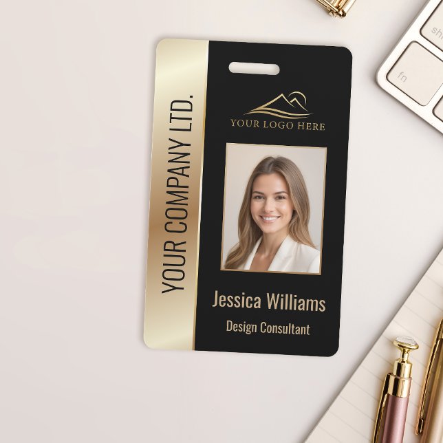 Tarjeta De Identificación Id. de foto de empleado Código de barras QR Tu log (Subido por el creador)