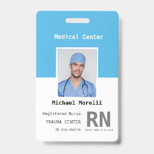 Tarjeta De Identificación ID de foto de empleado de hospital personalizado