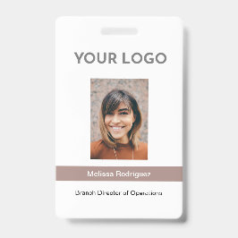 Tarjeta De Identificación ID de foto de empleado de tazas corporativas