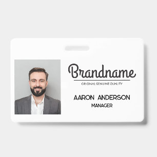 Tarjeta De Identificación Id. de foto de empleado del logotipo de la empresa
