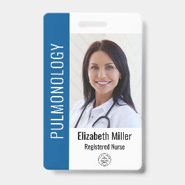 Tarjeta De Identificación ID de foto de empleado médico del Hospital Azul Az