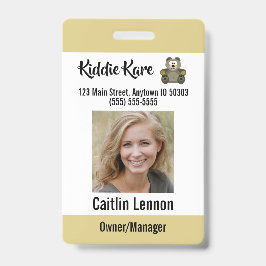 Tarjeta De Identificación ID de foto de empleado personalizado